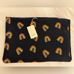 Kyte Baby Rust Rainbow on Midnight Toddler Blanket NWT